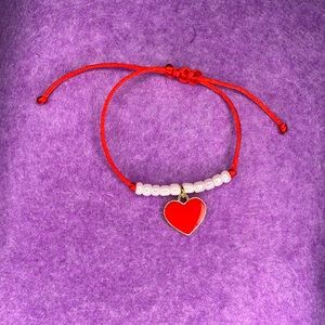 Red Handmade Adjustable String Bracelet